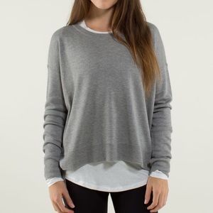 Lululemon Pure Balance Sweater Heathered Medium Grey